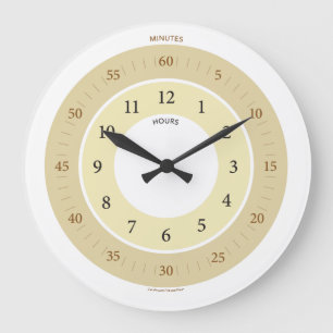 Grande Horloge Ronde Les enfants d'aide apprennent comment dire le