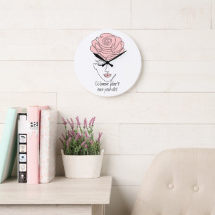 Grande Horloge Ronde Les femmes ne vous doivent pas l'horloge murale