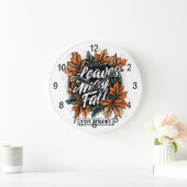 Grande Horloge Ronde Les feuilles peuvent tomber... (Maison)