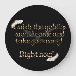 Grande Horloge Ronde Les Goblins Tombés Vous Emmènent