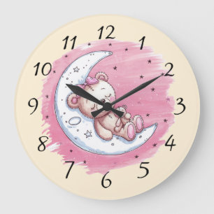 Grande Horloge Ronde Les lunettes Lune : Un Baby shower de rêve de fill