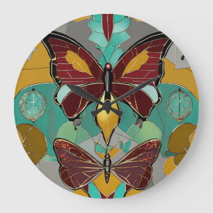 Grande Horloge Ronde Les modes de battement : Tee - shirts de papillons