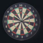 Grande Horloge Ronde Les Oeil Des Bulles Dans Le Tableau À Dessous,<br><div class="desc">La photo est une fléchette dans le Bulleye of a Dartboard</div>