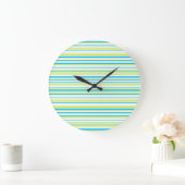 Grande Horloge Ronde Les Patterns de Stripes (Maison)
