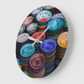 Grande Horloge Ronde Les Plaques Marocaines Au Marché (Angle)