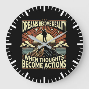 Grande Horloge Ronde Les rêves deviennent réalité quand les pensées dev