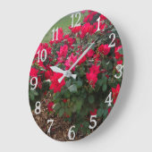 Grande Horloge Ronde LES roses SONT ROUGES (Angle)