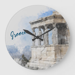 Grande Horloge Ronde Les ruines des sites antiques aquarelles à Athènes