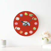 Grande Horloge Ronde Les sucreries wagashi japonaises (Maison)