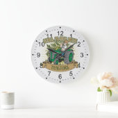 Grande Horloge Ronde Les Tractors verts (Maison)