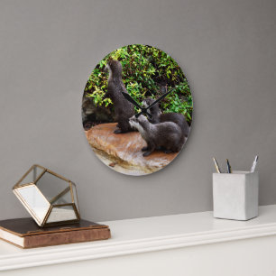 Grande Horloge Ronde **"Les trois mousquetaires : Trio de petites loutr