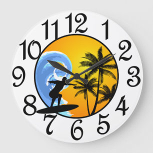 Grande Horloge Ronde Les vagues se lèvent