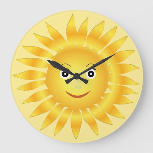 Grande Horloge Ronde Les visages doux du soleil (Recto)