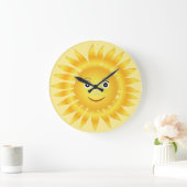 Grande Horloge Ronde Les visages doux du soleil (Maison)