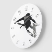 Grande Horloge Ronde "Let's Skate" - Skateboarder (Angle)
