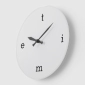 Grande Horloge Ronde Lettre de TIME (Angle)