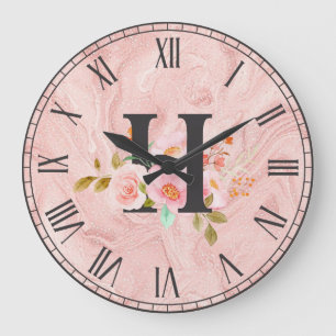 Grande Horloge Ronde Lettre H