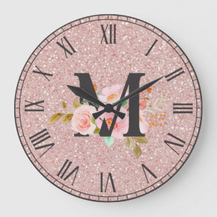 Grande Horloge Ronde Lettre M