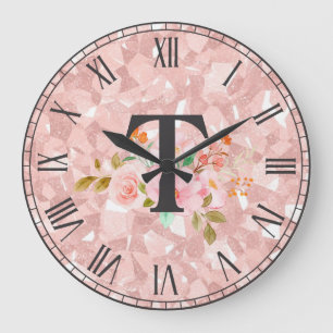 Grande Horloge Ronde Lettre T
