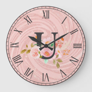 Grande Horloge Ronde Lettre U