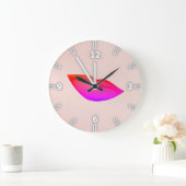 Grande Horloge Ronde Lèvres à la mode Girly, baiser (Maison)