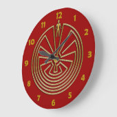 Grande Horloge Ronde L'homme dans le Maze - or (Angle)
