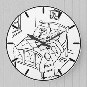 Grande Horloge Ronde L'homme sucette dort avec sa sucette