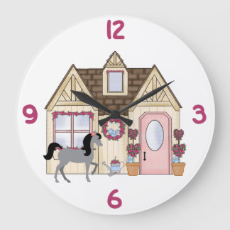 Grande Horloge Ronde L'Horloge Cheval De La Maison Des Jolies Ponies