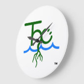 Grande Horloge Ronde L'horloge de Happy Cultivator™ (Angle)