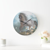 Grande Horloge Ronde L'Horloge du mur du cheval (Maison)