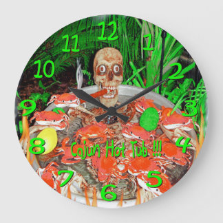 Grande Horloge Ronde l'horloge murale de Skully's Cajun hot tub