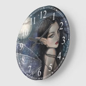 Grande Horloge Ronde L'horloge murale féerique gothique d'heure (Angle)