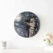 Grande Horloge Ronde L'horloge murale féerique gothique d'heure (Maison)