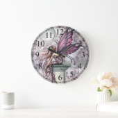 Grande Horloge Ronde L'horloge murale Lookout Fairy Imaginaire Art (Maison)