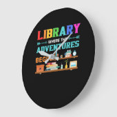 Grande Horloge Ronde Library Books (Angle)