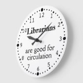 Grande Horloge Ronde Library Toxits Funny Circulation Clock Custom Colo (Angle)