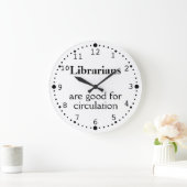 Grande Horloge Ronde Library Toxits Funny Circulation Clock Custom Colo (Maison)