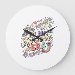 Grande Horloge Ronde Licorne Dans Mon Ère de Brillance Vêtements Kawaii