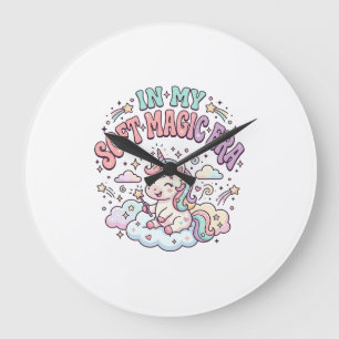 Grande Horloge Ronde Licorne Dans Mon Produit De Style Rétro Ère De Mag