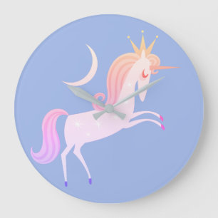 Grande Horloge Ronde licorne magique