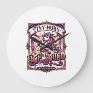 Grande Horloge Ronde Licorne Petite Corne Gros Son Stylé Merch Design_1