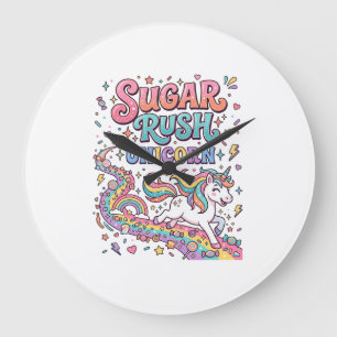 Grande Horloge Ronde Licorne Sugar Rush Licorne Kawaii Place de marché