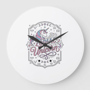 Grande Horloge Ronde Licorne Zodiaque Licorne Drôle Cadeau Mignon Conce