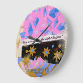 Grande Horloge Ronde Light Begins Gem Clock – Pink & Gold Glow (Angle)