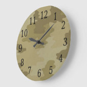 Grande Horloge Ronde Light Camouflage Round Clock (Angle)