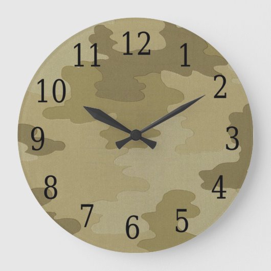 Grande Horloge Ronde Light Camouflage Round Clock (Recto)