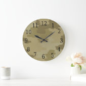 Grande Horloge Ronde Light Camouflage Round Clock (Maison)