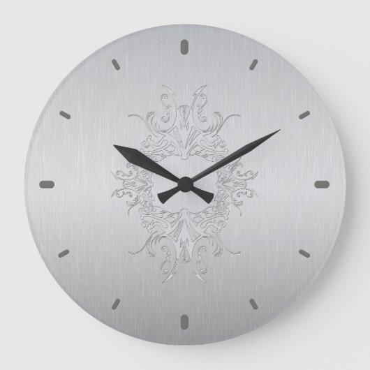 Grande Horloge Ronde Light Gray Brushed Aluminum (Recto)