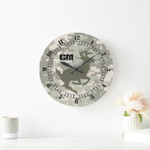 Grande Horloge Ronde Light Storm Digital Camouflage (Maison)