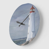 Grande Horloge Ronde Lighthouse bleu (Angle)